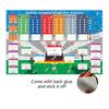 Duitsland/VK 2024 Europees Voetbalschema Poster 2024 Euro Voetbalwedstrijd Wandkaart Schema Poster Makkelijk te Lezen
