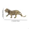 Brass Tiger Figurine Feng Shui Ornament Collections Lifelike Statue Wild Life Animal for