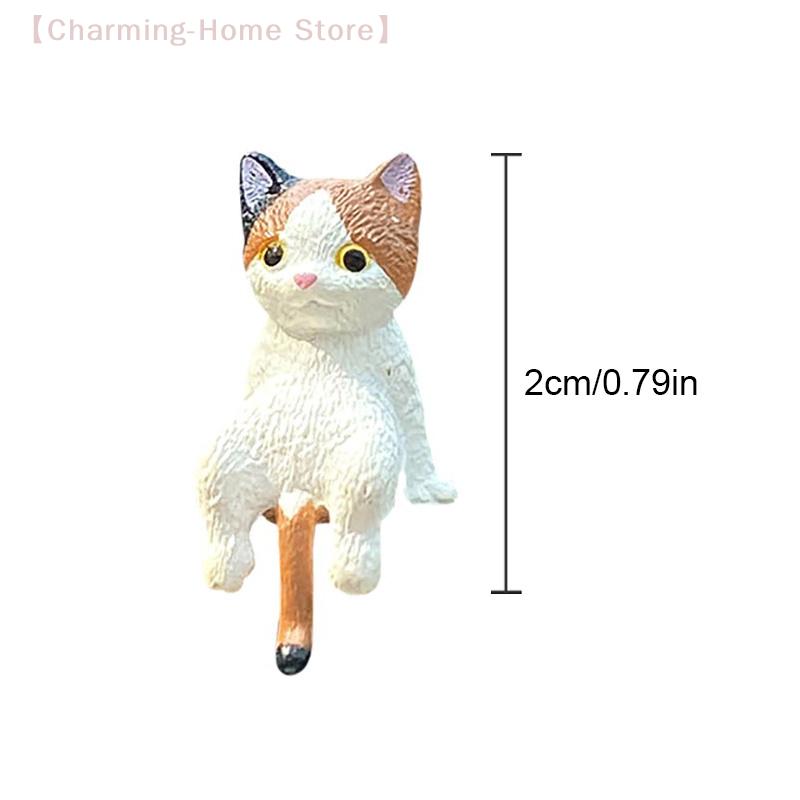 4pcs Cute Car Center Console Decoration Ornaments Kitten Action Figure Auto Dashboard Rearview Mirror Decoration Car Accessories