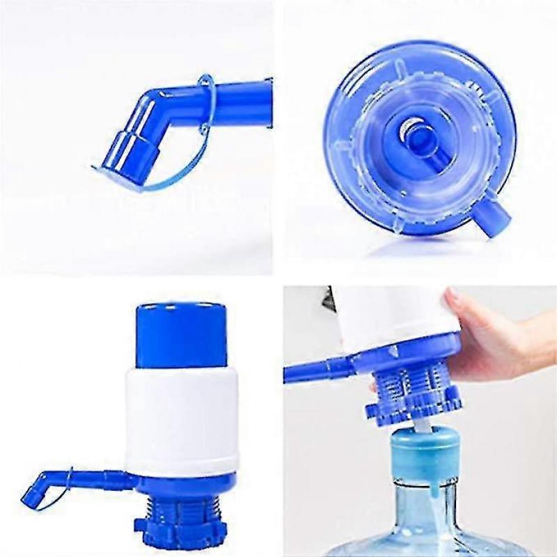 manual water bottle pump simple drinking water pump simple portable manual dispenser pump 1 piece blue