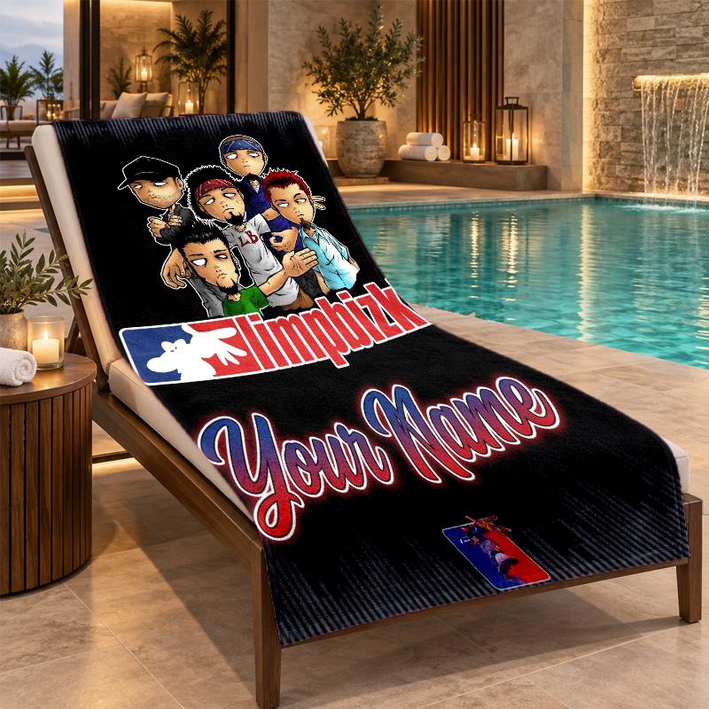 Custom Name Limp Bizkit Beach Towel Personalized Text Soft Towel Swimming Travel Bath Gift