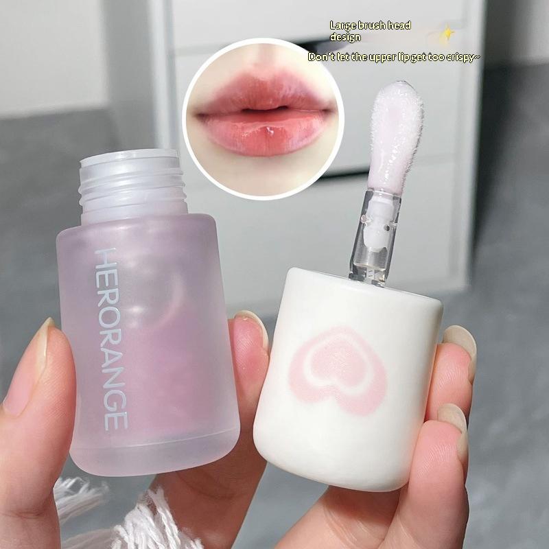 Herorange Moisturizing Lip Gloss Long-Lasting Moisturizing Anti-Drying Lightening Lip Lines Mirror Transparent Lip Glaze Lip Oil