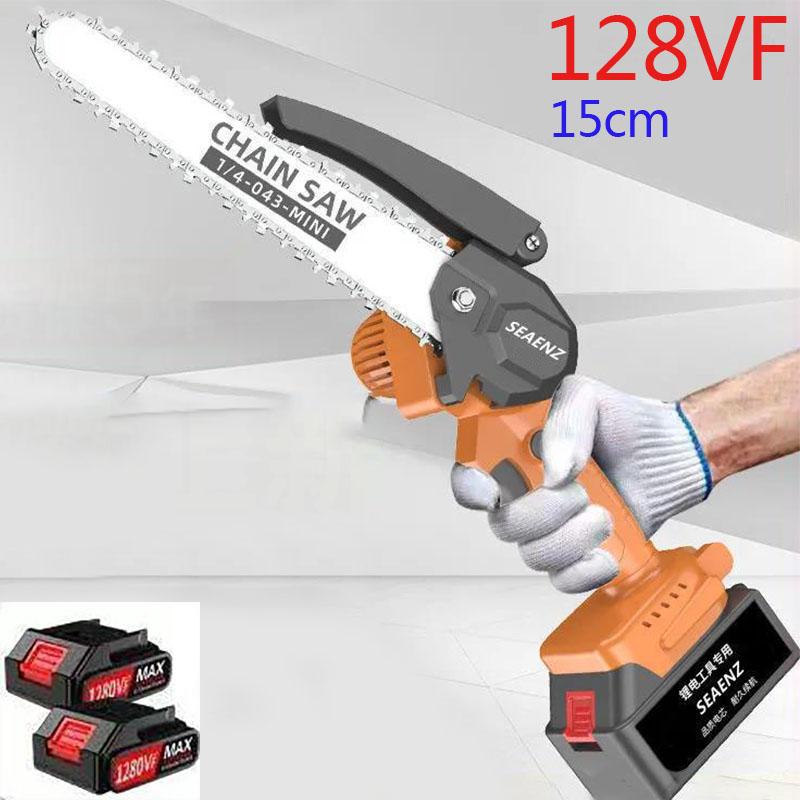 Buy 128VF Cordless Chainsaw Set 15cm Pruning Saw Portable Logging Saw