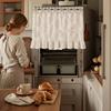 Oven Skirt with 7 Ribbon Ties Mushroom Flower Pumpkin Pattern Farmhouse Kitchen Decorative Cabinet Dishwasher Appliance Oven Curtain