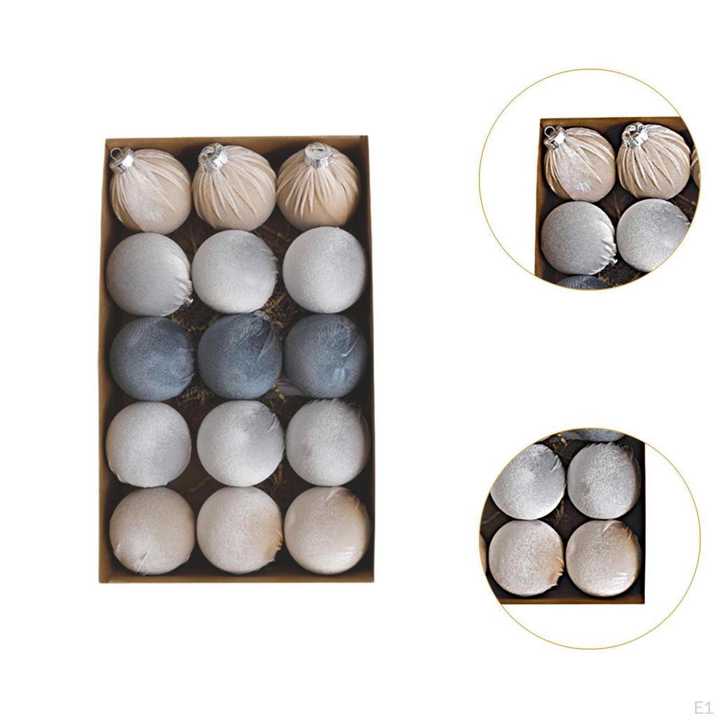 Christmas Tree Decoration Set with Flocked Balls And Baubles
