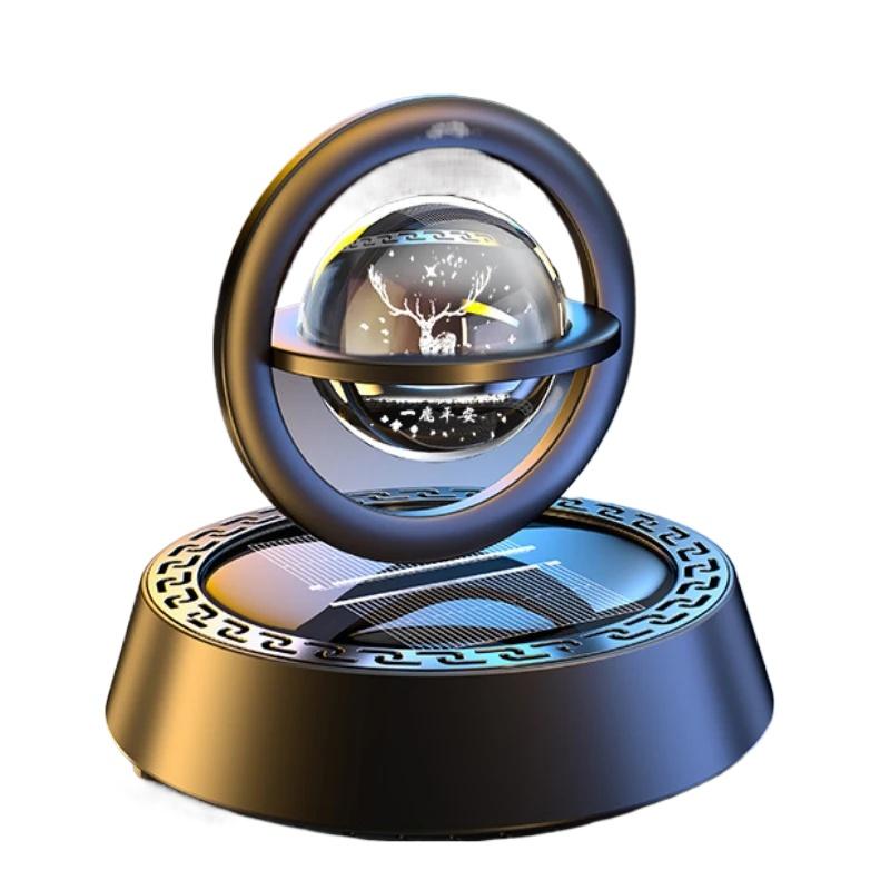 

Solar Energy Rotating Desk Gadgets Gyro Aromatherapy Ornament Stress-Relieving Fidget Roller Stress Reducing Toys Gyroscope чёрный