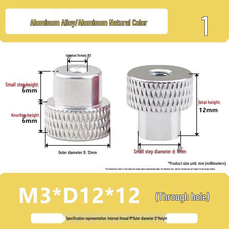 National Standard Aluminum Knurled Hand-Twist Nut M3-M10