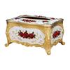 European Tissue Box Large Capacity Easy Access Tissue Box Cover Acrylic Paper Napkin Holder Luxurious Home Decoration