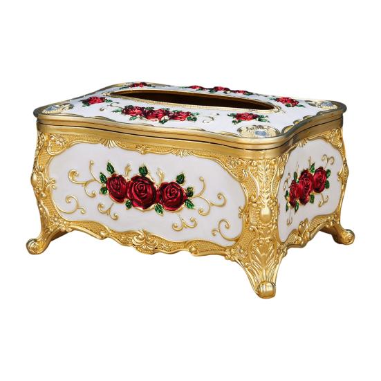 European Tissue Box Large Capacity Easy Access Tissue Box Cover Acrylic Paper Napkin Holder Luxurious Home Decoration