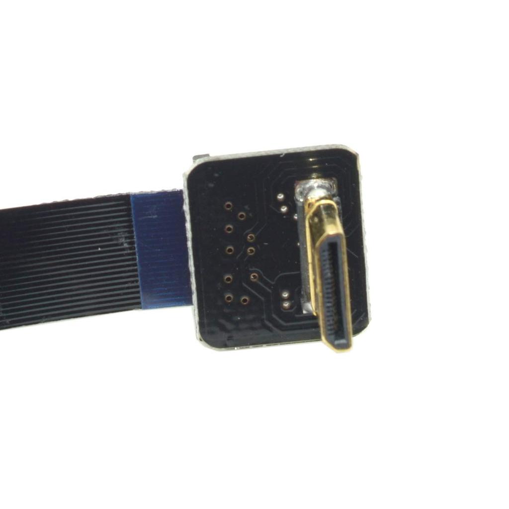 chenyang CYFPV Mini HDMI Male to HDMI Male FPC Flat for and Aerial 90 Degree Down Angle Cable, 20cm, FPV, HDTV, Multicopter, Photography,