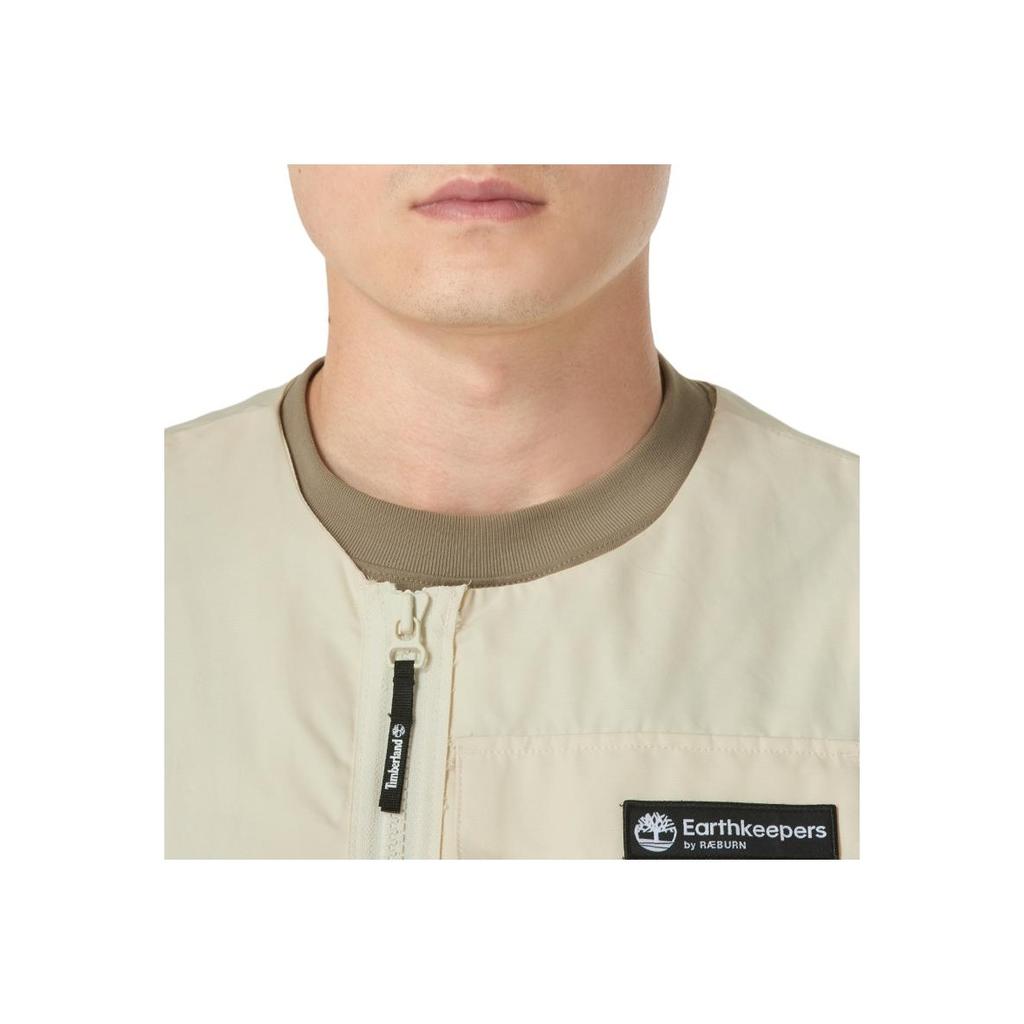 Timberland Raeburn Solid Color Detachable Pocket Round Neck Zipper Vest Unisex Vests A5ZU1-CR3