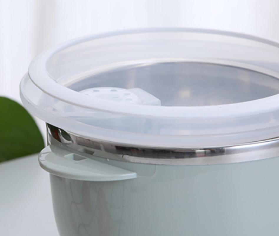 304 Stainless Steel Large Capacity Instant Noodle Noodle Lunch Bowl with Lid Japanese Salad Cup for Kids Food | Lunch Box (Green)