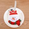 Santa Claus Cutlery Covers: Festive Christmas Knife & Fork Holders - Creative Cartoon Tableware Set