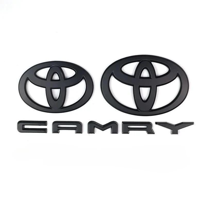 

3pcs/Set Hood Badge Trunk Badge Camry Letters for 2024 2025 9th Generation Toyota Camry OVERLAY Modification Gloss Black