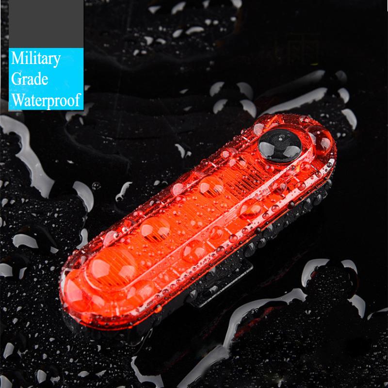 Bike Rear Tail Light USB Rechargeable Red LED Bright Taillights Fit On Any Bicycle/Helmet Easy To Install For Cycling Safety