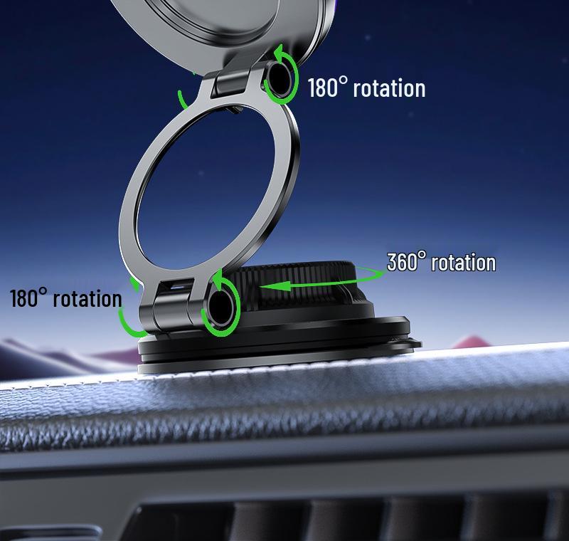 Magnetic Wireless Charging Car Phone Holder with Suction Cup