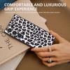 ABEEL For Samsung Galaxy S24 Ultra Case Leather Coated PC+TPU Back Phone Cover with Leopard Pattern
