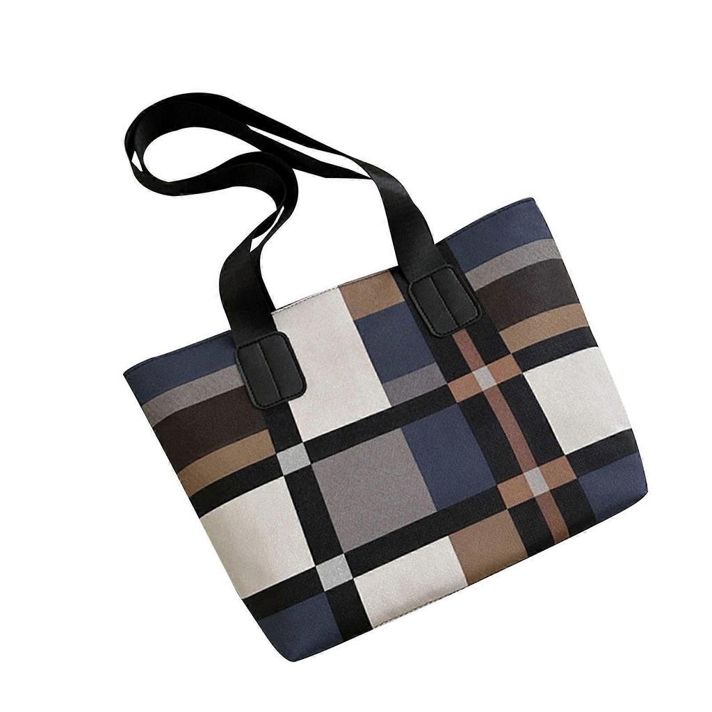 Women PU Leather Underarm Bag Plaids Handbag All-matching Armpit Bag Shopping Dating Bag Large Capacity Shoulder Bag Khaki