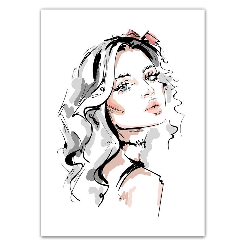 Nail Beauty Makeup Wall Decor Canvas Painting Eyebrow Canvas Art Poster Fashion Salon Quote Picture Girl Bedroom Prints HD2779
