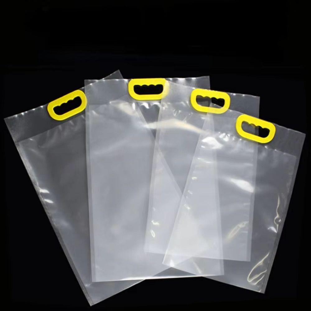 10pcs 5kg/10kg Rice Grain Packaging Bag Transparent Plastic Food Vacuum Bag Insect Proof with Handle Food Storage Sealed Bag