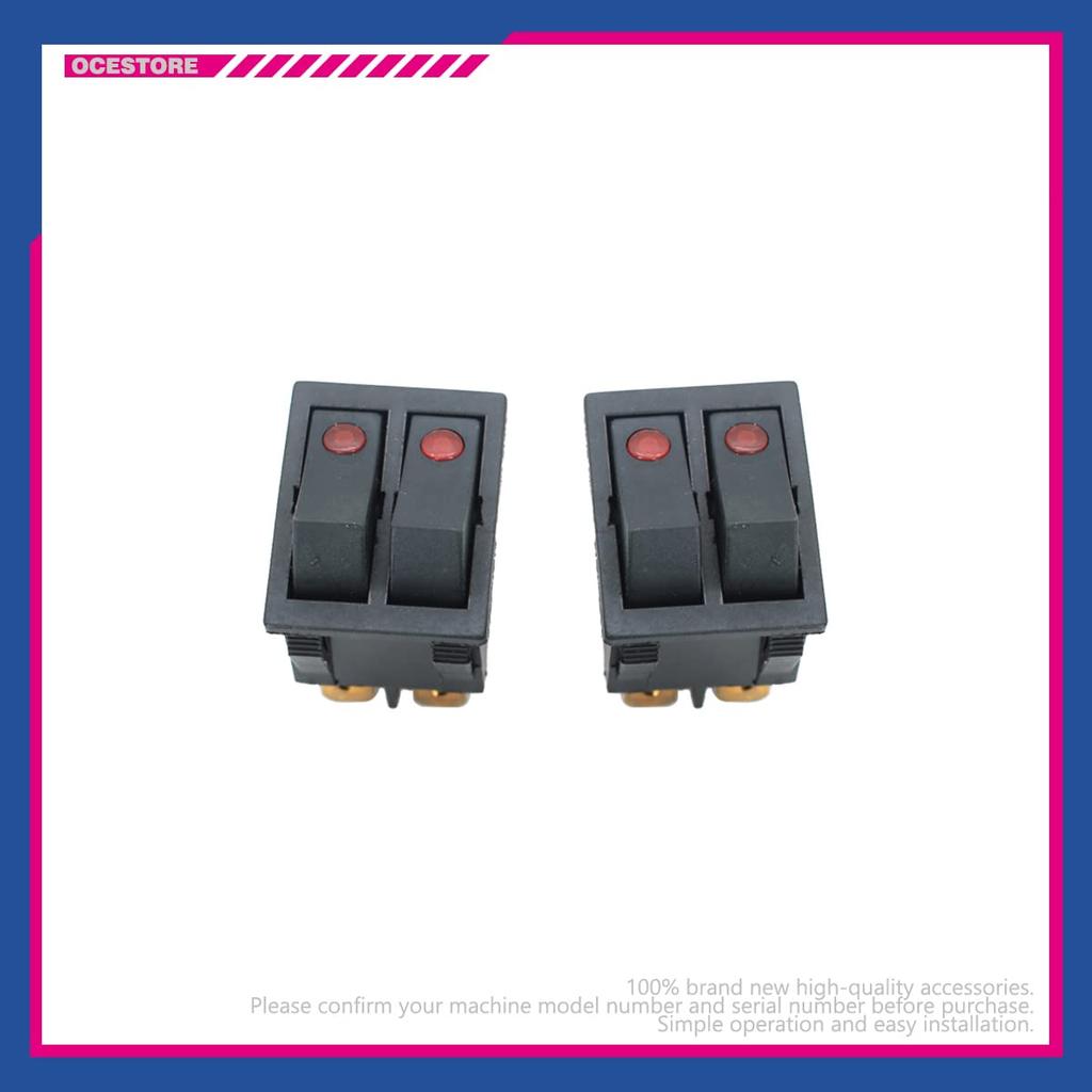 OCESTORE 2Pcs for Boat Rocker Switch AC 16A/250V 20A/125V Double Light 6 Pin SPST ON/Off 2 Way Boat Rocker Switch