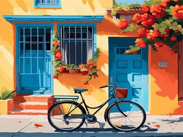 5D Diy Diamond Painting Mosaic Door House Full Square Round Embroidery Landscape Building Mosaic Home Decor