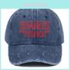Șapcă de baseball vintage brodată Stranger Things, uzată, cu protecție solară, pentru fani