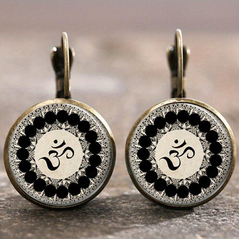 Fashion Earring Y2K Vintage Marigold Time Gem Flower Ear Buckle