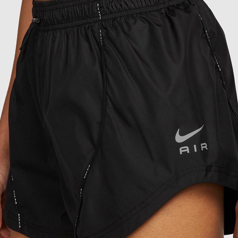 Nike Solid Color Striped Logo Print Casual Shorts Women shorts Black DQ6122-010