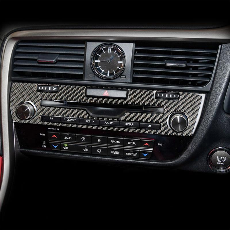 For Lexus RX 300 350H 450H 2016- Car  accessories Carbon Fiber CD Panel Decorative Cover Trim Auto Interior Car Sticker