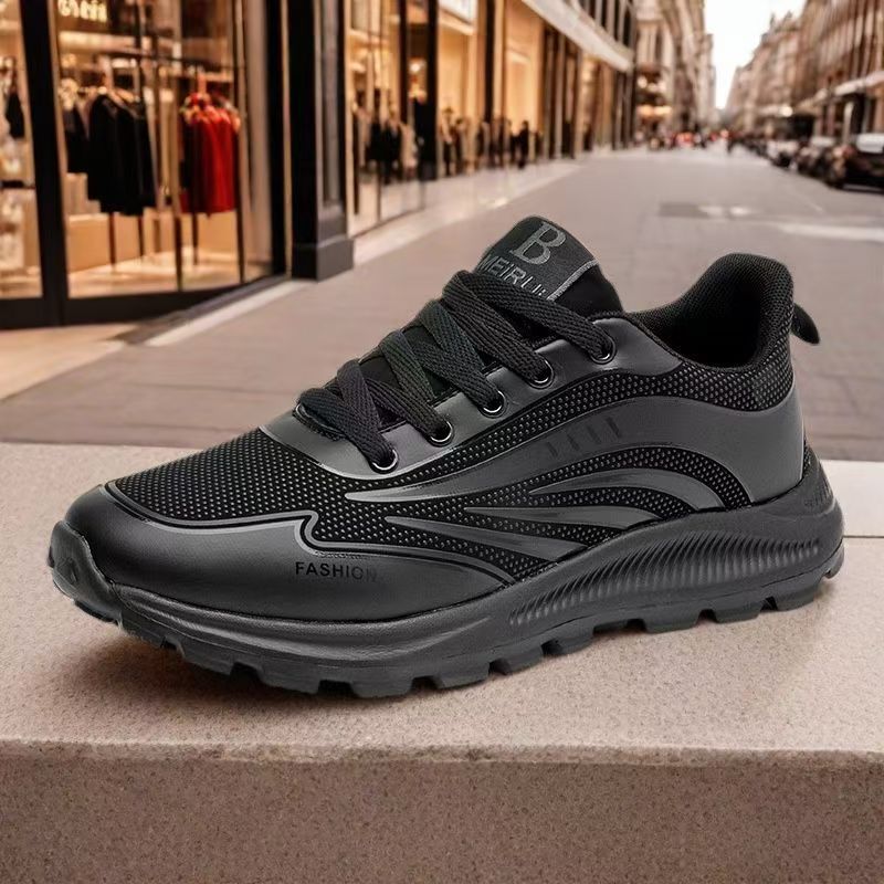 

Популярная осенняя мужская обувь новая модная тенденция универсальная спортивная повседневная обувь легкая черная мягкая подошва износостойкие кроссовки 39 чёрный