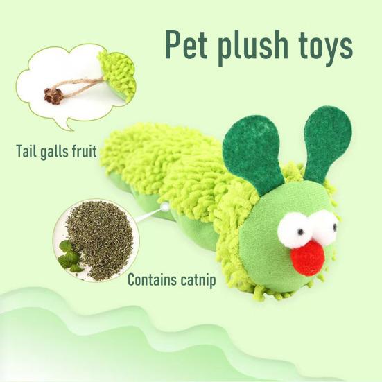 Yousheng 1 Set Stuffed Cat Kicker Toy Plush Caterpillar Kitten Teething Toy Catnip Chew Toy Soft Pillow for Active Adult Cats And Kittens Promotes