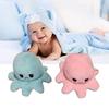 Reversible Animals Doll Double Sided Mood Flip Stuffed Animal Shape Face Flip Reversed Plush Toy Blue Pink 7.9in