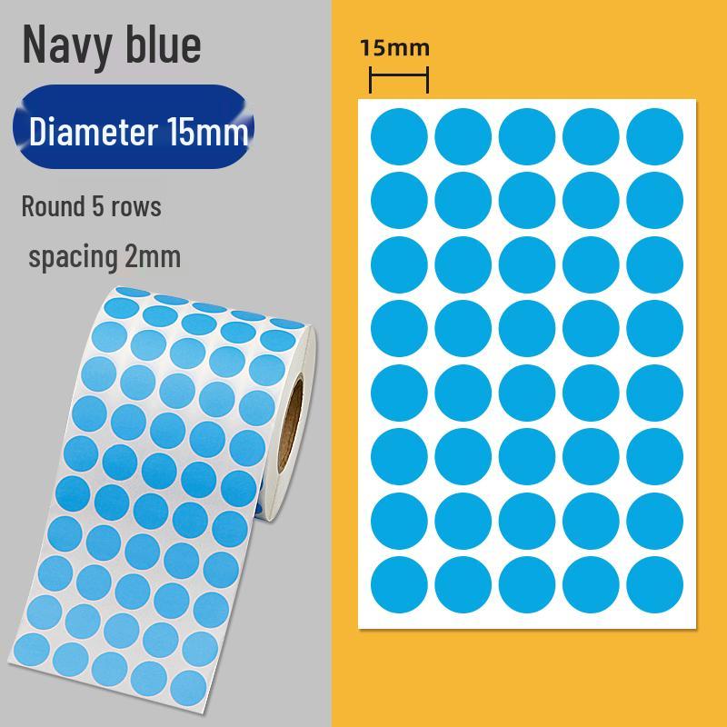 Colorful Self-Adhesive Round Dot Stickers - Writable Small Paper Labels