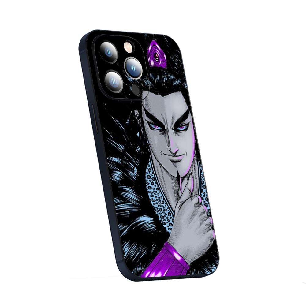 Kingdom Kanki Japan Anime Pattern Phone Case For iPhone 17 16 16e 15 14 13 12 Plus Mini Pro Max Soft Black Shockproof Cover