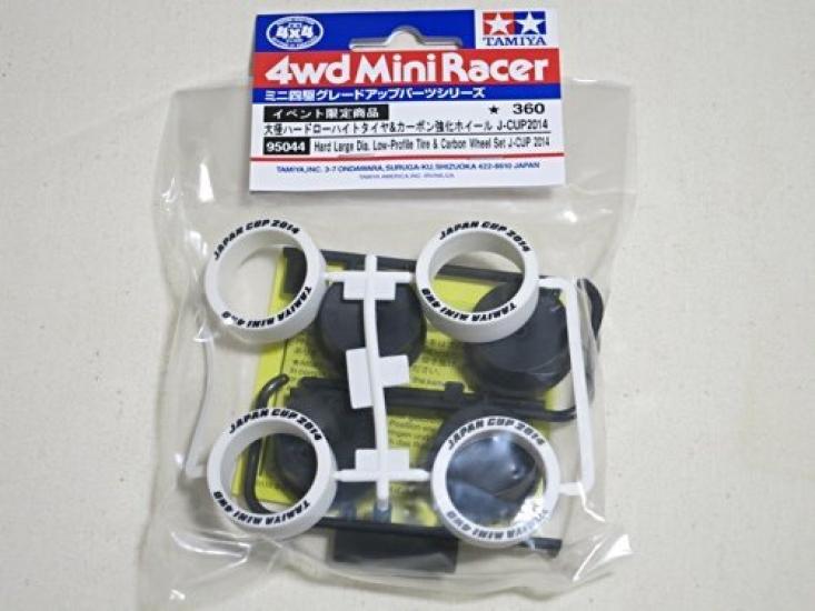 

Tamiya Mini 4WD Limited Series Large Diameter Hard Tires Carbon Reinforced Wheels 95044 Low-Profile & J-CUP2014