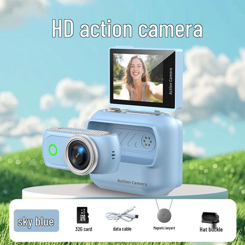 Magnetic Thumb HD Sports Camera with WiFi & Detachable Charging Case for Outdoor Riding