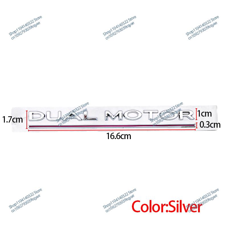 ABS SpaceX Dual Motor Sticker Fender Side Decal For Tesla Model Y S 3 X Letters Space Logo Rear Emblem Badge Trunk Accessories