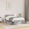 Bed Frame with Headboard Grey Sonoma 75x190 cm Engineered Wood