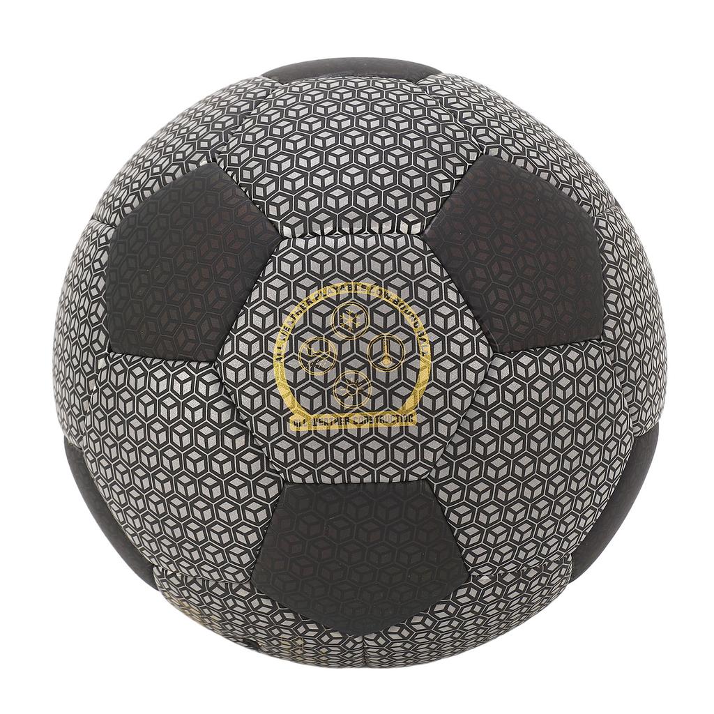 Luminous Glowing Football Holographic Reflective PU Machine Stitched Night Glowing Soccer Ball for Night Game