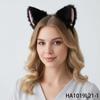 A set of 2 adorable cat-ear headbands and a bell-adorned collar, perfect for women and girls at Halloween, birthday parties, or costume parties