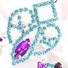 Queen Exaggerated Earrings Personalized Fashion Flash Rhinestone Earrings Catwalk Versatile Accessories Earrings