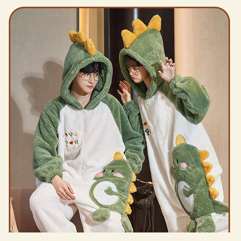 MTKCNTL Kigurumi Pajamas for Men and Halloween Winter Couple's Pajamas, All-in-One Women, Loungewear, Costume, Cute, Thick, Unisex, Thick, (LZQ1451)