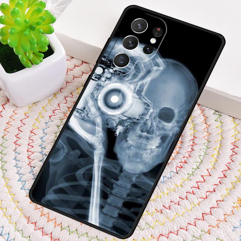Skelett Röntgen TPU Handyhülle für Samsung Galaxy note 10 pro S26 S25 S24 S23 S22 Ultra Plus S21 FE S20 Stoßfeste Hülle