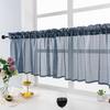 Yousheng Short Curtain Wear Rod Style Scratch-Proof Wrinkle-resistant Non-fading Tear-Resistant Rhombus Lace Mesh Short Curtain for Cafe