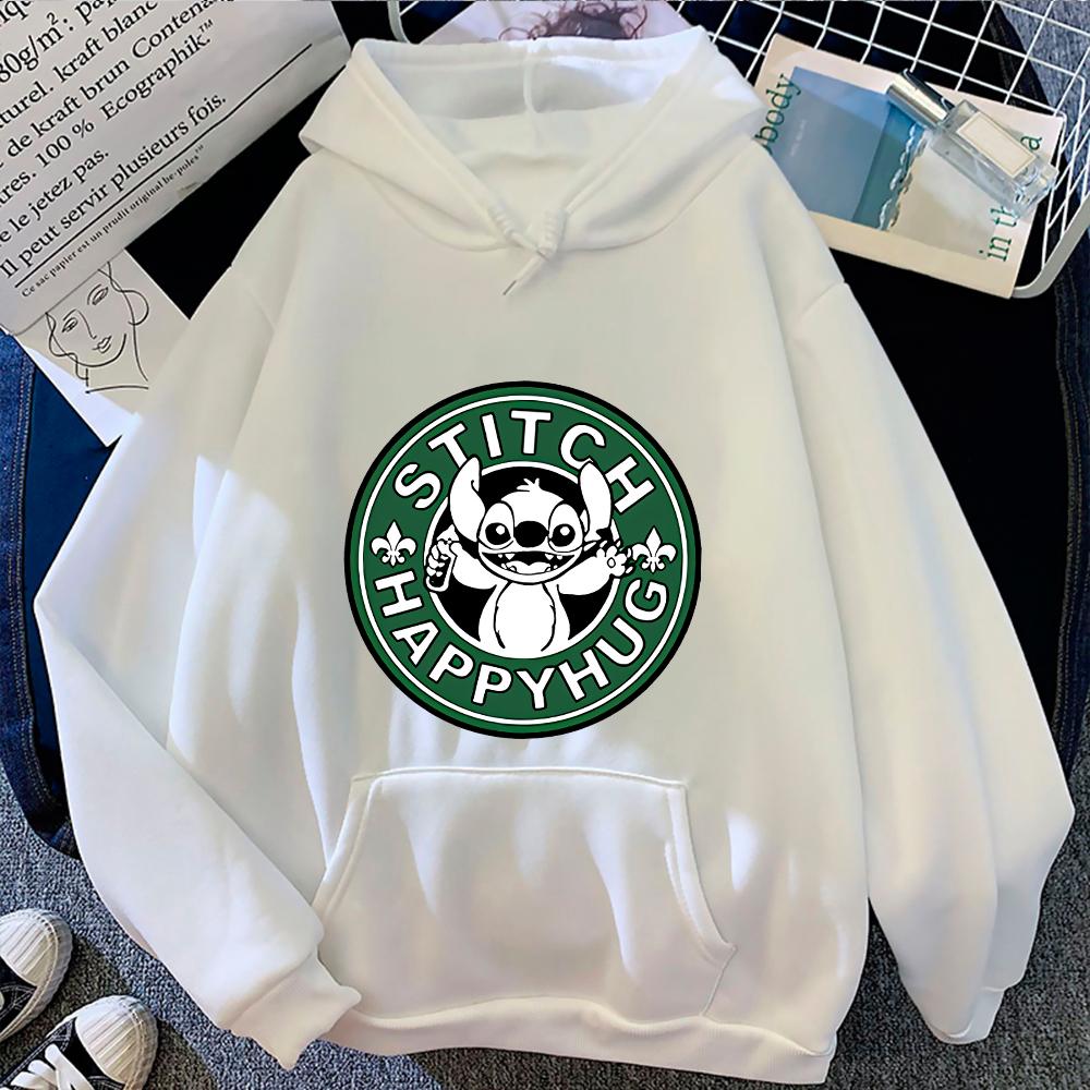 Kluci Holky Disney Stitch Angel Kreslený Zábavný Potisk Podzim a Zima Top s Dlouhým Rukávem Dětská Ležérní Pohodlná Měkká Mikina s Kapucí