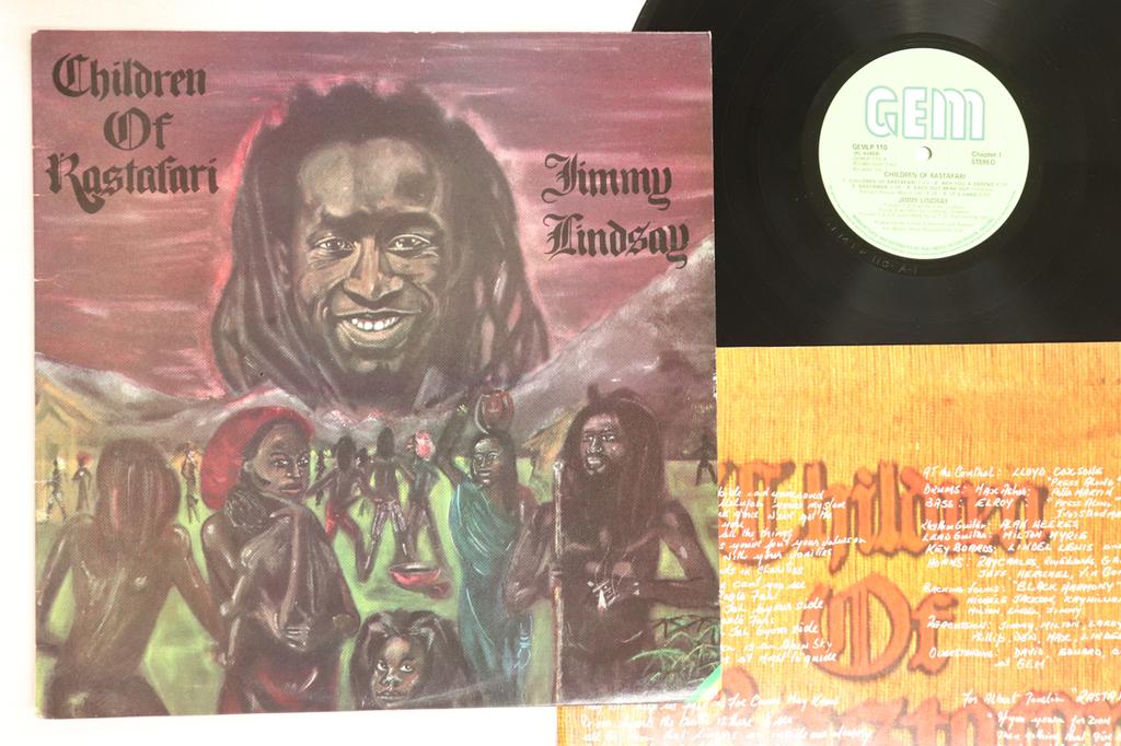 LP Record JIMMY LINDSAY - Children Of Rastafari GEMLP110 GEM 1980 UK Reggae, Ska & Dub Used