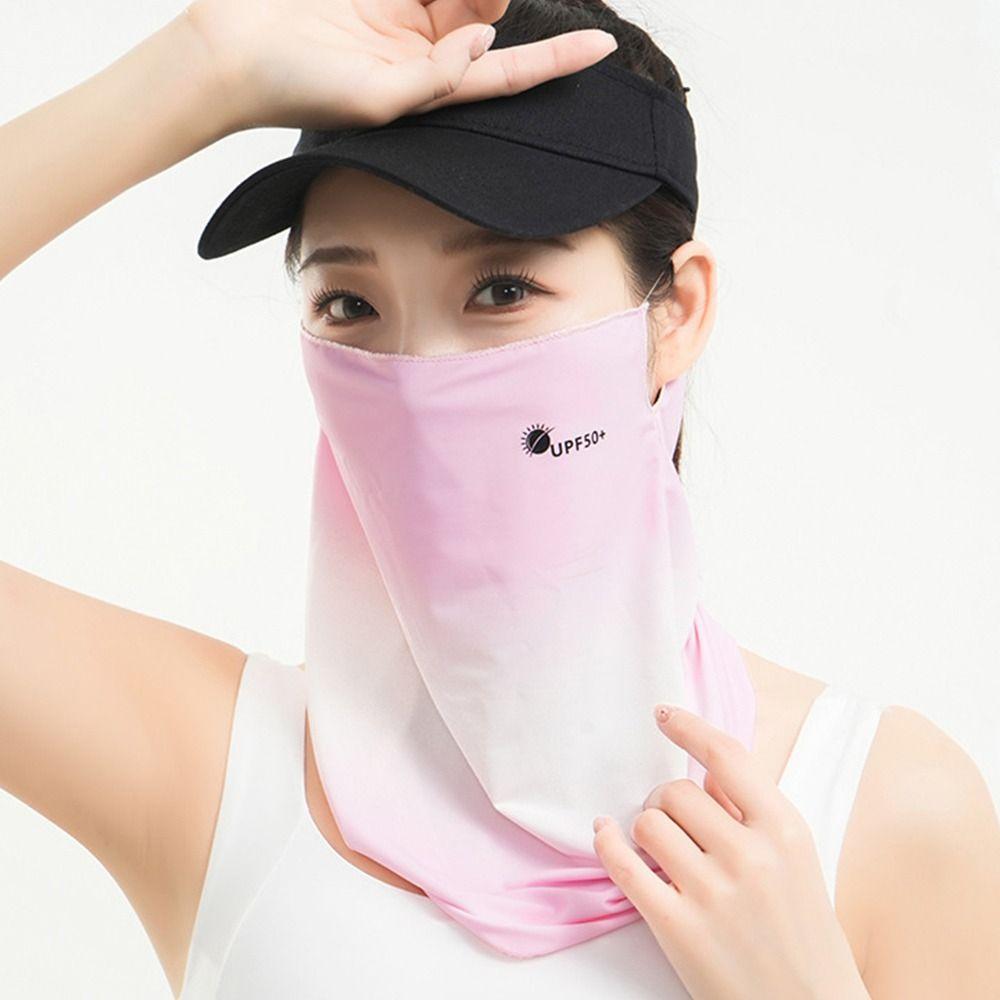 Breathable Sunscreen Face Veil UV Protection Face Cover Durable Ice Silk Face Mask