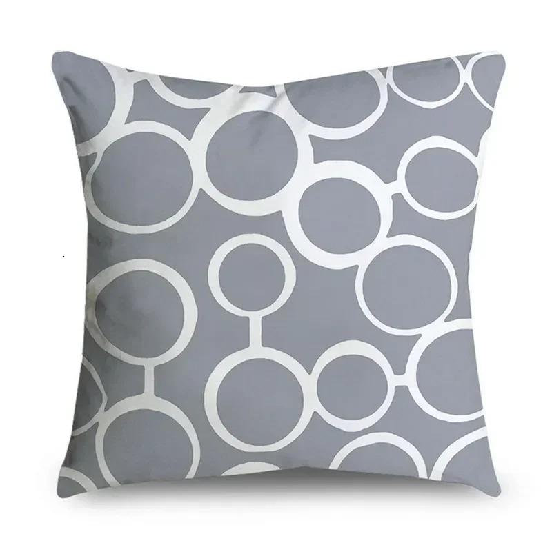 Home Decor Grey Stripe Geometric Cushion Cover Sofa Cover Bedroom Sofa Pillow Cover