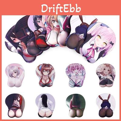 Weiches und ergonomisches zweidimensionales Mauspad mit 3D-Brust-Anime-Design für Komfort